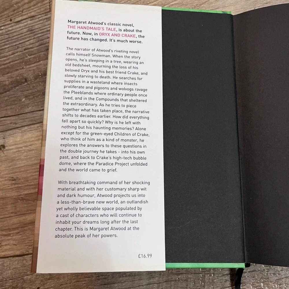 Oryx and Crake‎ Margaret Atwood Hardcover First Edition 2003 Bloomsbury UK
